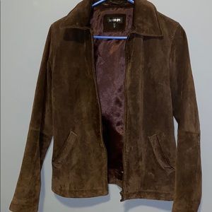 Brown Suede Leather Jacket